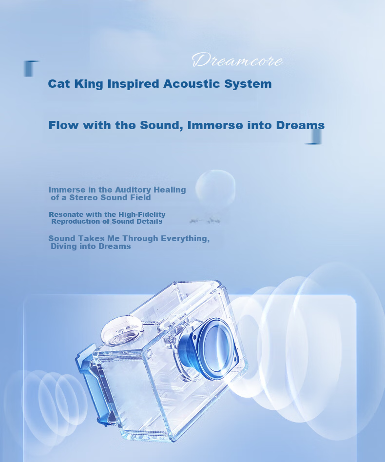Cat King Radio Cat King Audio Inspiration Island Mini Good Night Lyrics Wireless Bluetooth Speaker with Tap Light Soft Focus White Holiday Gift 10