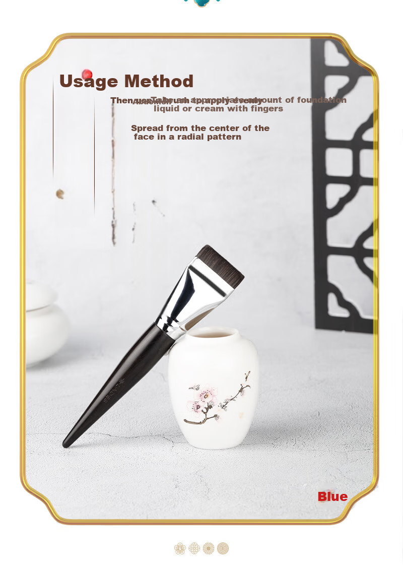 LADES Xianmu M26 Flat Foundation Brush Makeup Tool Cosmetic Brush 4