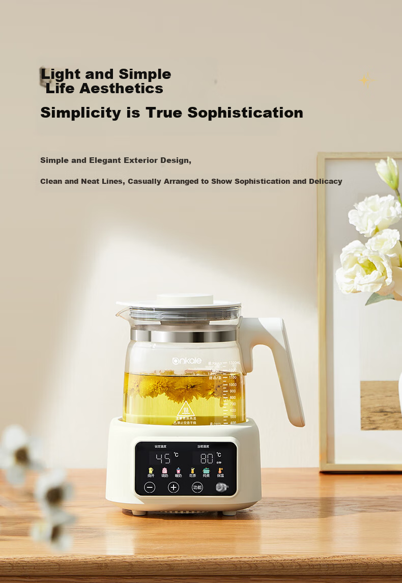 Ankale Full Glass 0 Glue 0 Coating 0 Seam Electric Ceramic Health Pot Stewing Integrated Multifunction Fully Automatic Constant Temperature Pure Glass Baby Milk Warmer 24-Hour Insulation AJL-DT02 19
