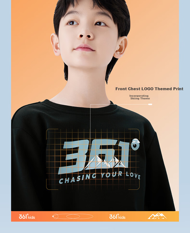 361° Kids Hoodie Autumn Winter 25 Fleece Lined Pullover Sweatshirt for Boys and Girls Ages 3-14 Blue 170 20