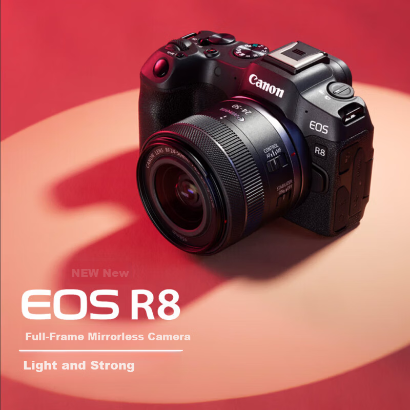 Canon R8 Full-Frame Mirrorless Digital Camera 4K Video HD Live Streaming Compact Portable High-Quality Professional Camera Travel Home Use