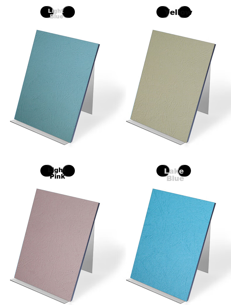 Doton 230g A3+++ Embossed Leather Texture Cover Paper 297*480mm White 100 Sheets for Binding Machine Faux Leather Texture Proposal Document Contract Cover Cloud Paper 11