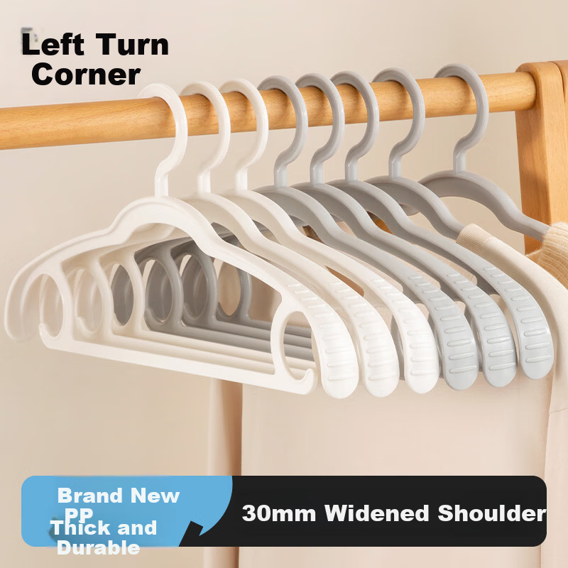 Left Turn Corner Clothes Hanger Wide Shoulder Non-Marking Thickened Anti-Slip Coat Rack Clothes Drying Hanger Prevents Bulging