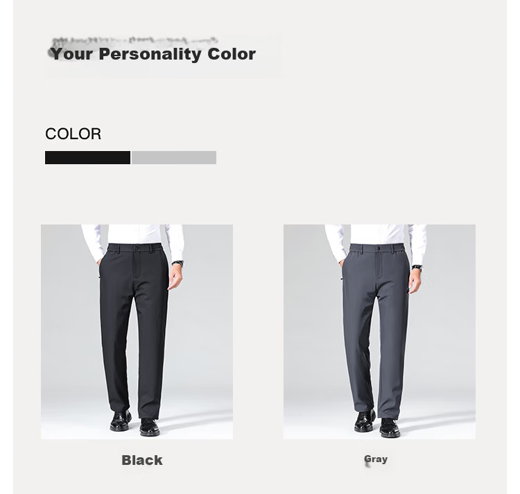 ROMON 90% Duck Down Men's Winter Warm Thick Fleece Lined Suit Pants Straight Leg Trousers 810 Black M 11