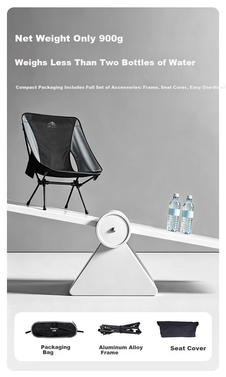 Shanfei Qingtong Lightweight Moon Chair Outdoor Folding Portable Stool Backrest Fishing Chair Small Folding Stool 2