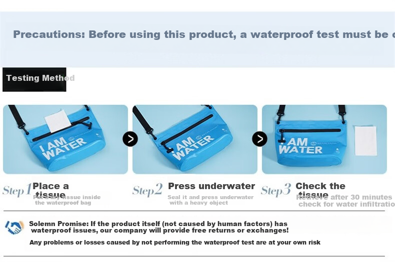 Liomirror Waterproof Phone Pouch Large Capacity Swimming Rafting Diving Underwater Sealed Protective Case White 1