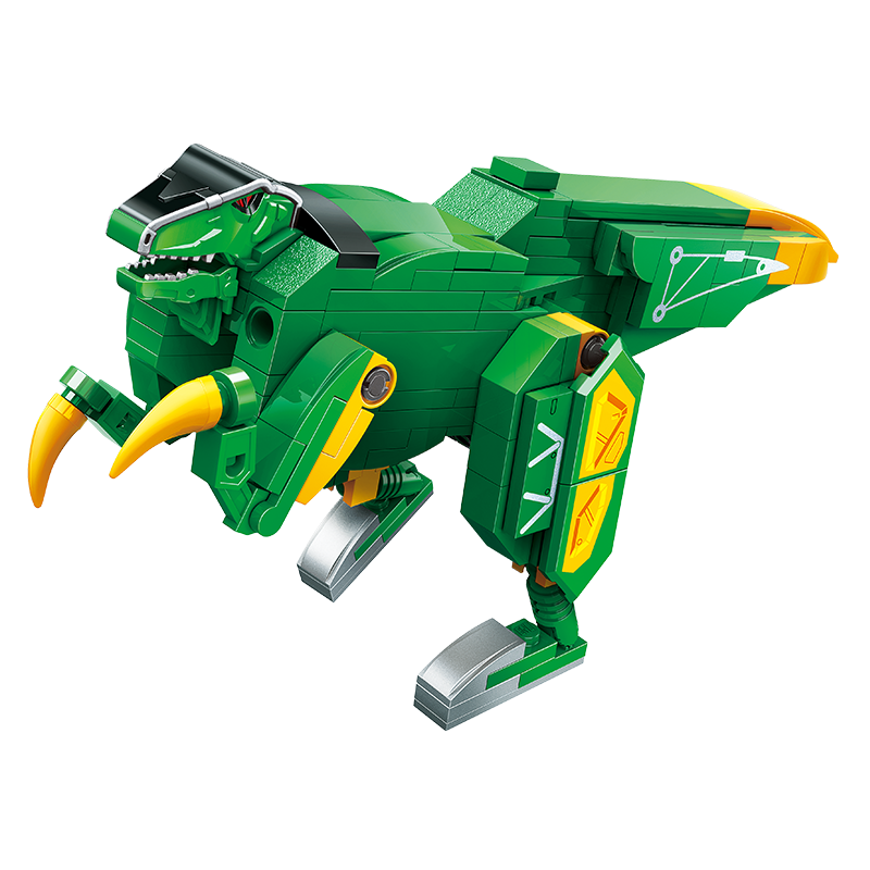 Mighty Super Squad Beast Electric Squad Dinosaur Model Building Blocks Toy Kids Birthday Gift Swift Claw Dragon 82005