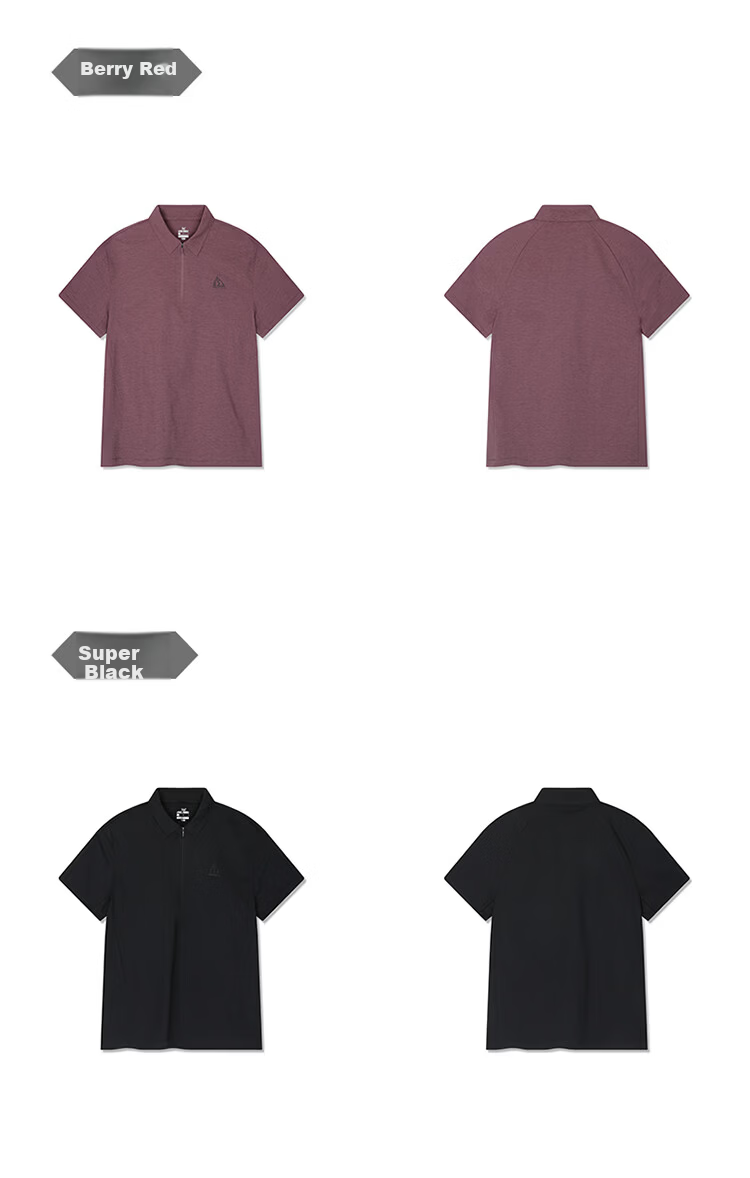 361° Men's Spring Summer Sports Polo Shirt Outdoor Quick-Dry Antibacterial Loose Short Sleeve Top 652623101-1 25