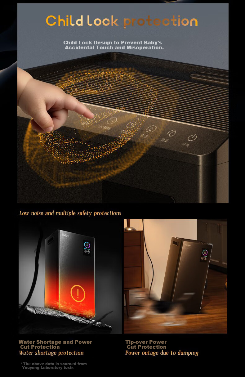 Youyang Hot Mist Humidifier Steam Floor-standing Home Bedroom Living Room Baby Office 100°C Sterilization Purification Top-fill Smart Constant Humidity Large Capacity Air Humidifier J100 13