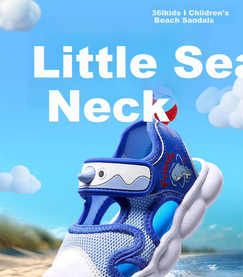 361° Little Dolphin Children's Sandals 26 Summer Boys and Girls Breathable Soft Elastic Baby Beach Shoes Pink Size 26 1