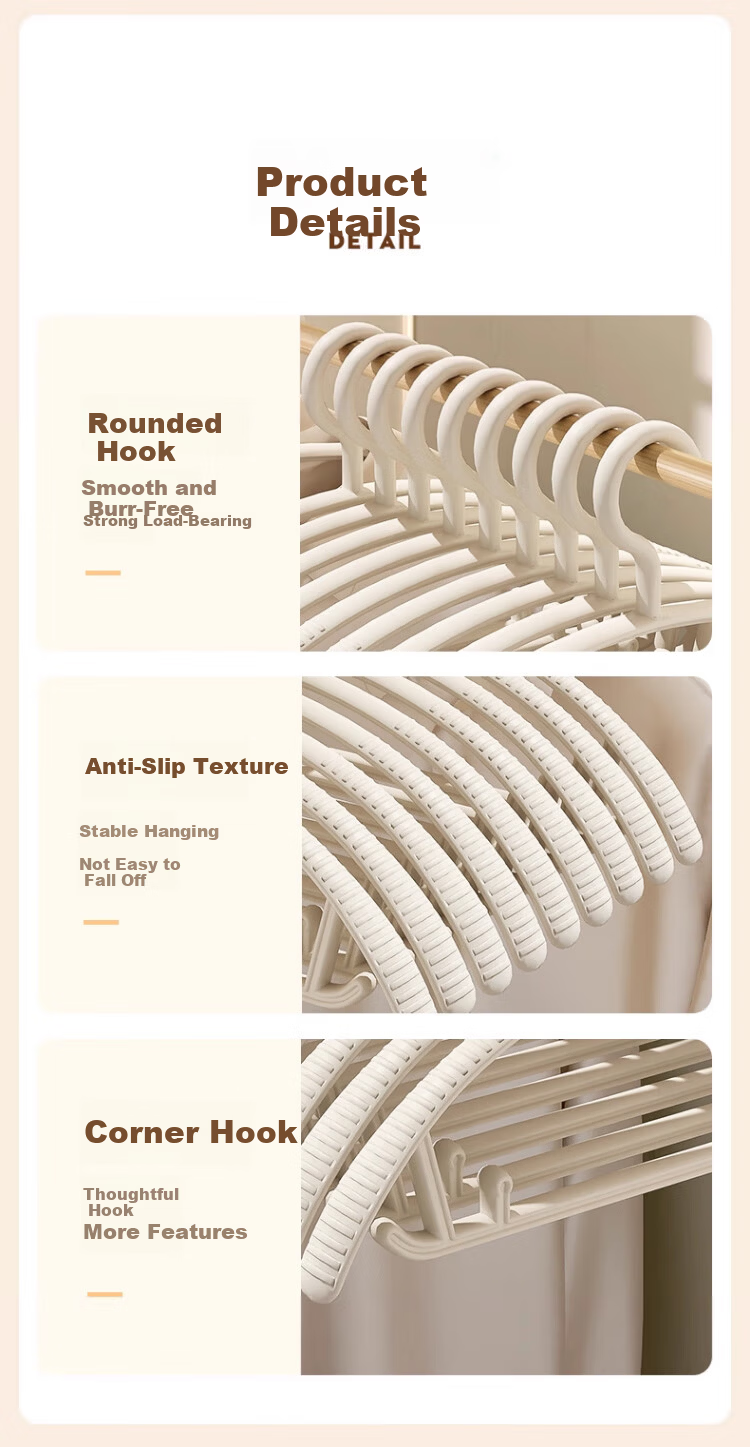 Ie no Monogatari Japanese No-Marking Wide Shoulder Clothes Hanger Home Use Non-Slip Student Dormitory Clothes Drying Rack 10