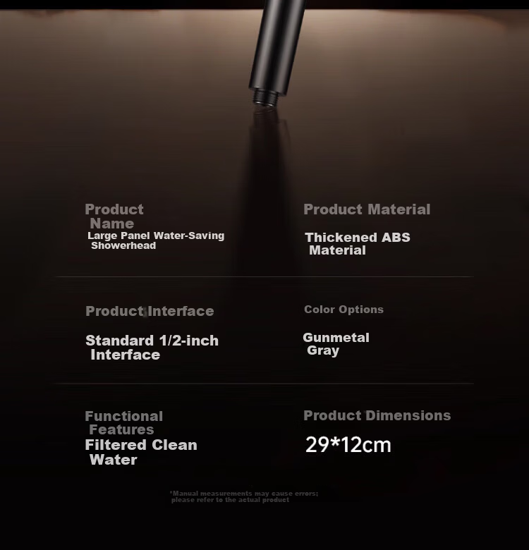 ILeddog [Germany] Large Panel High-Pressure Shower Head Home Water Filter Showerhead C-2015 17