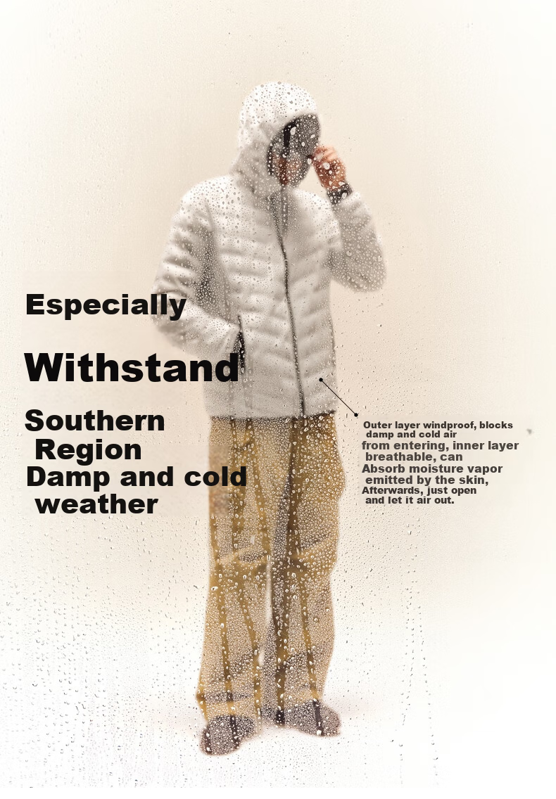 Jiao Nei Hydrogen 502Air Men's Twill Bonded Hooded Lightweight Down Jacket Commuter Warm Windproof Winter Coat 11