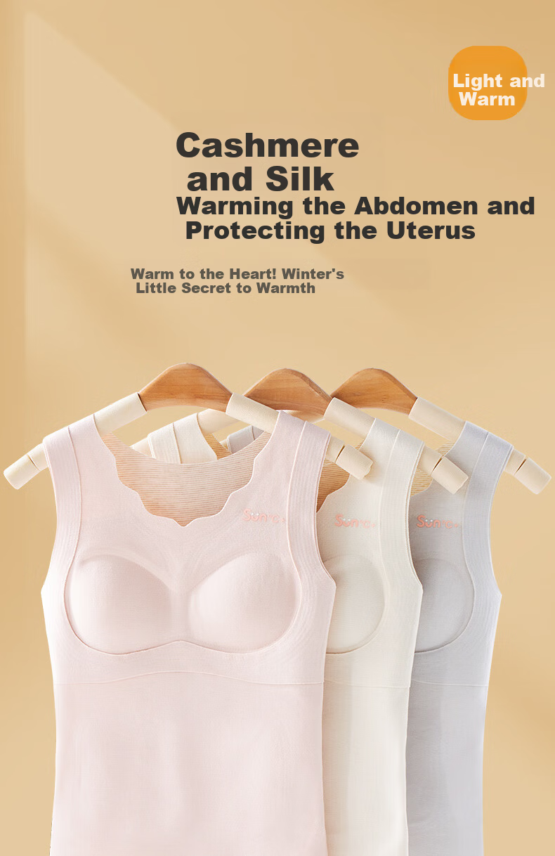 MiiOW 2-Pack Thermal Wool Silk Blend Girls' Developmental Vest Bras for Middle and High School Students Autumn Winter 1