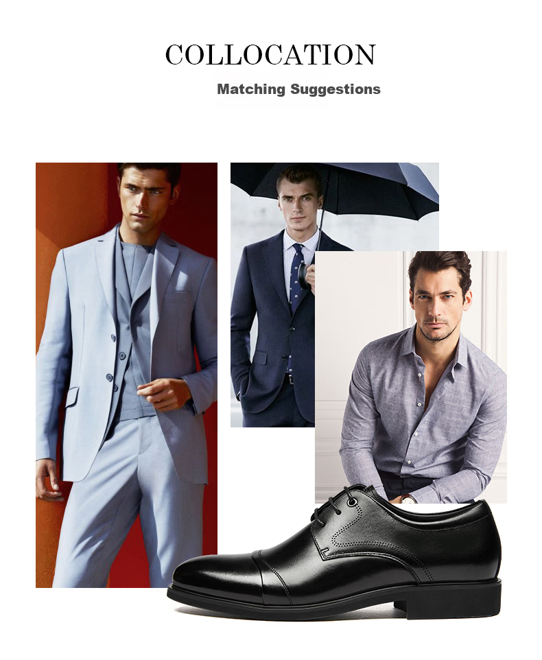 LAORENTOU Pointed Toe Leather Shoes for Men, Casual Soft-Soled Formal Business British Style Work Shoes, 200240 Black Hollow-Out, Size 40 17