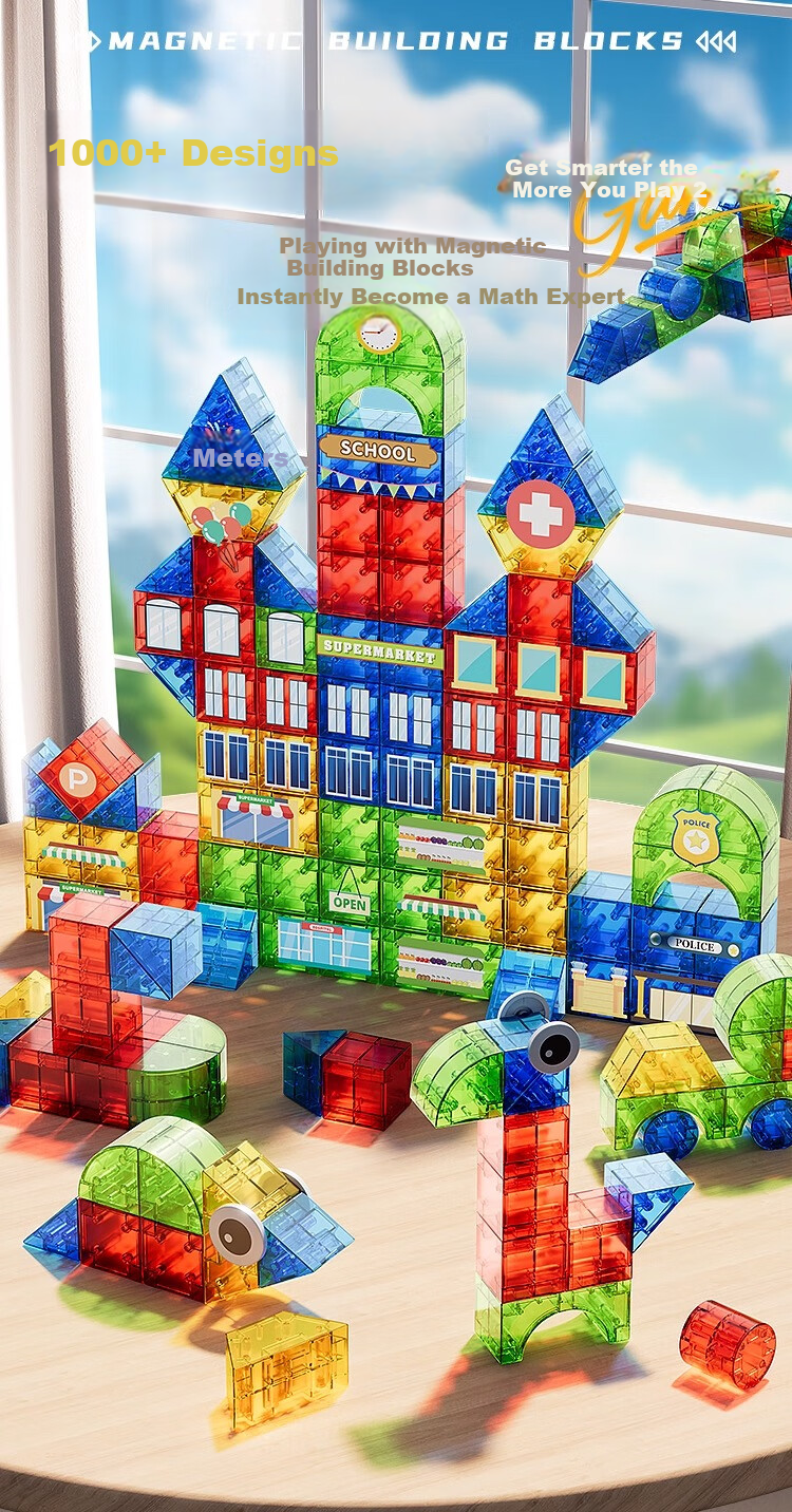 Beibei Kids Magnetic Building Blocks Early Education 3D Construction Toy for Boys and Girls Children's Day Gift 1