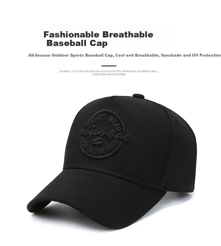 TUCANO Baseball Cap Men's Large Head Circumference Four-Season Fashion Casual Slim Face Sun Protection Unisex Visor Hat 1