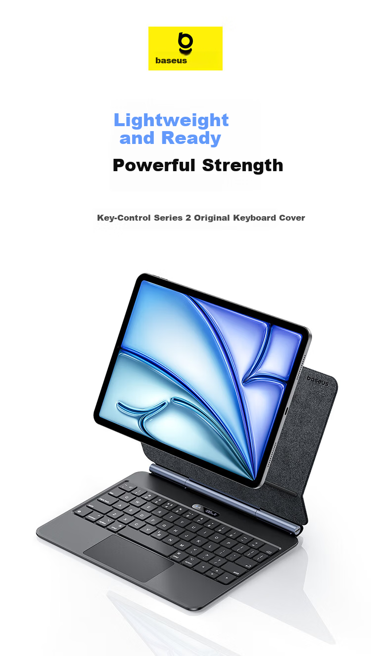 Baseus [2026 Upgrade] iPad Magic Keyboard Protective Case Integrated for iPad Air 8/7/6 13-inch / Pro 2022-2023 12.9-inch 4