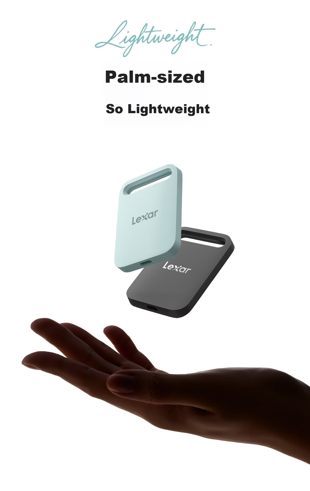 Lexar Air Lightweight 1TB Type-C USB 3.2 Portable SSD (PSSD) SL260 400MB/s Transfer Speed Mobile Direct Connect Easy Expansion Lime Green 4