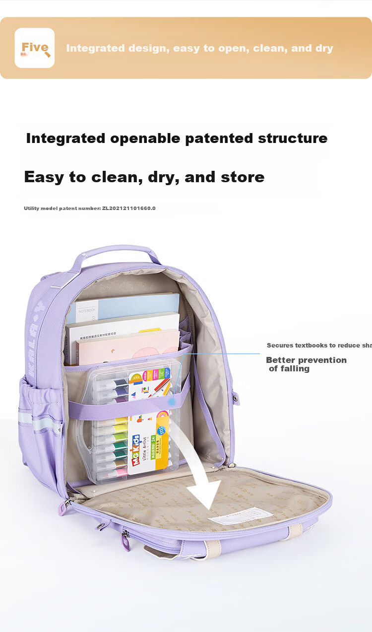 Kala Sheep Cloud Backpack ProMax Elementary School Students Grades 1-3-6 Children's 8D Load-Reducing Anti-Drop Spine Protection Lightweight Backpack 13