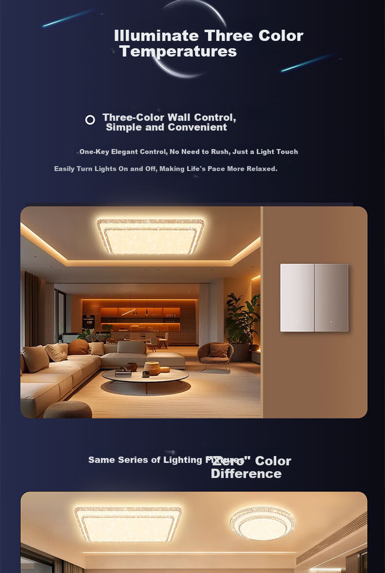 Kuka LED Cream Style Ceiling Light Eye Protection Lighting with Cree Source for Living Room Bedroom 90cm [Installation Included] 25