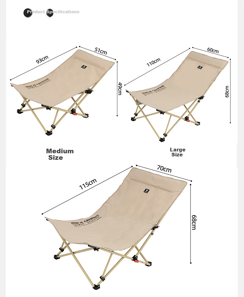 Shanfei Outdoor Folding Chair Picnic Camping Backrest Fishing Stool Balcony Beach Chair Zheyue Moon Chair - Obsidian Black 15