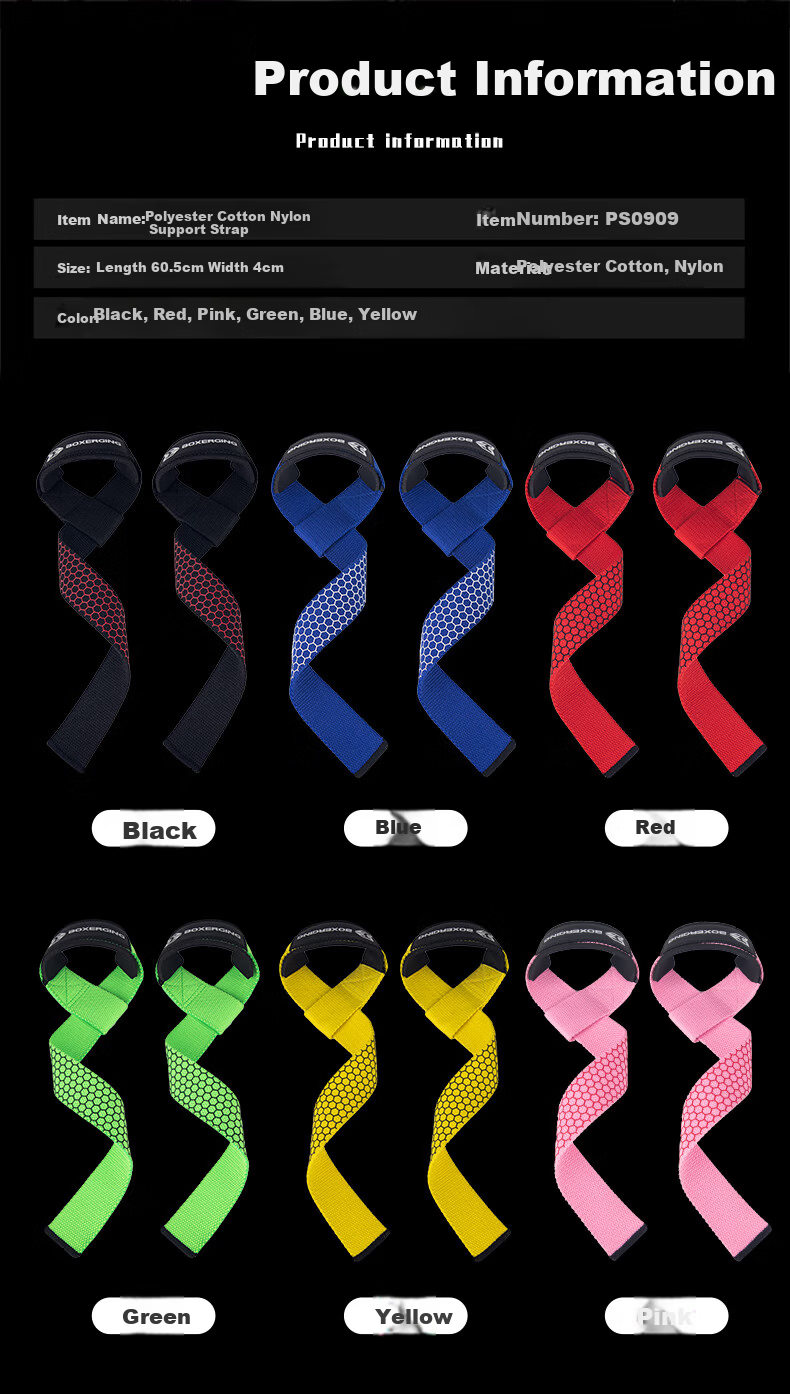 GINGPAI SPORT Deadlift Support Straps Pull-Up Bar Anti-Slip Wrist Wraps Bench Press Workout Gloves for Men and Women Back Training Yellow 7