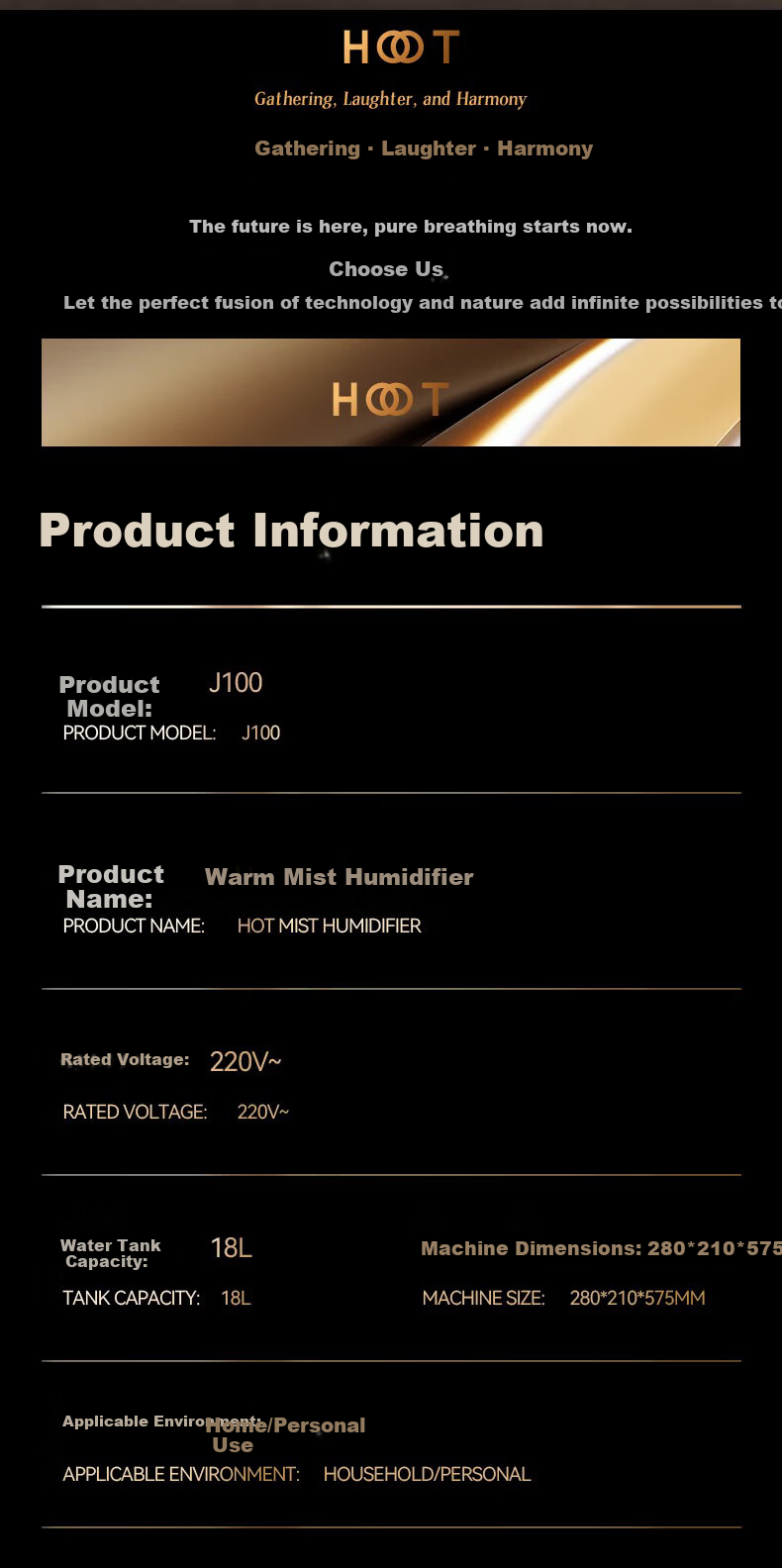 Youyang Hot Mist Humidifier Steam Floor-standing Home Bedroom Living Room Baby Office 100°C Sterilization Purification Top-fill Smart Constant Humidity Large Capacity Air Humidifier J100 19