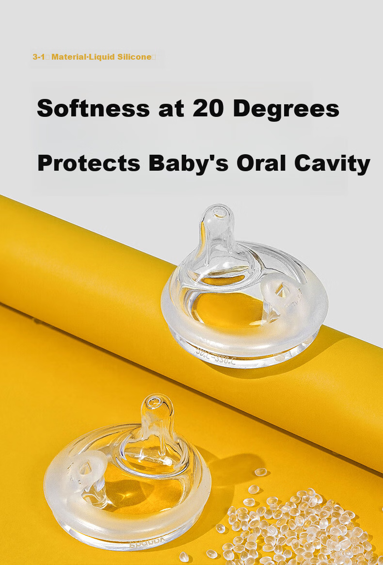 Xiaoyaxiang Bottle-Specific Nipple, Newborn Infant Off-Center Breast-Like Nipple, Wide-Mouth Bottle Accessory (L Size Nipple) 11