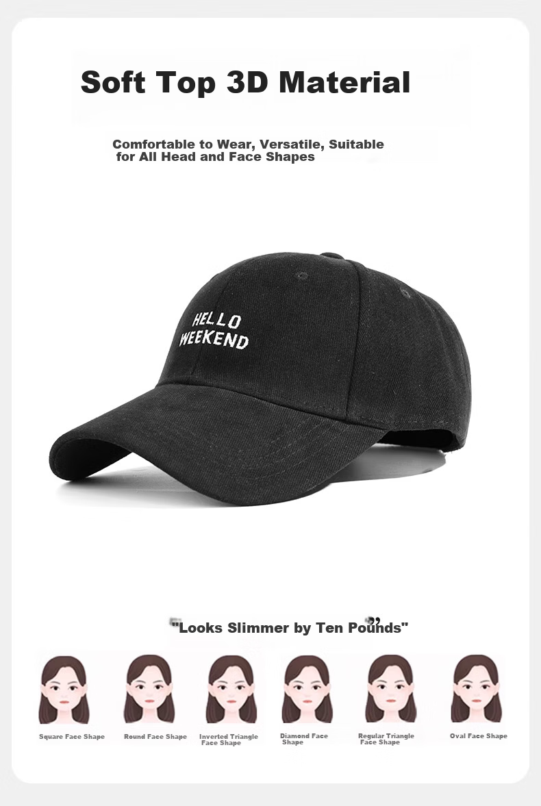 Xingmai Baseball Cap Unisex Spring Summer All-Season Sun Protection Large Head Circumference Duckbill Hat Slim Face Navy Blue XL One Size 6