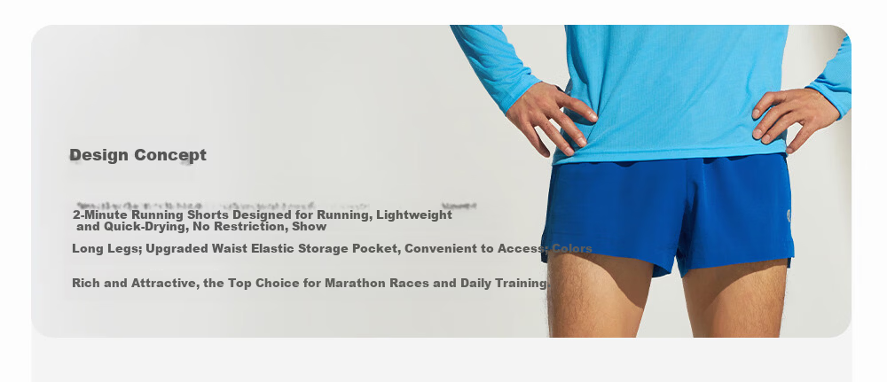 Bmai Marathon Racing Running Sports 2-Minute Men's and Women's Quick-Dry Lightweight Comfortable Anti-Chafing Shorts V2 Men 2