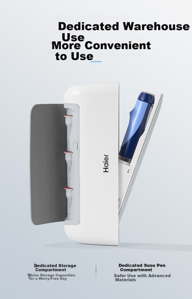 Haier [Short-Term Dual-Branch Payment] Twin Insulin Cooler Box, Portable Large-Capacity Car Refrigerator, ICE-M200 8
