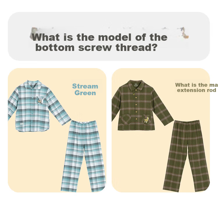 Hodohome Children's Pajamas, Girls' Plaid Cotton Loungewear, Girls' Brushed Lapel Cardigan Long-Sleeve Set 504 120 14