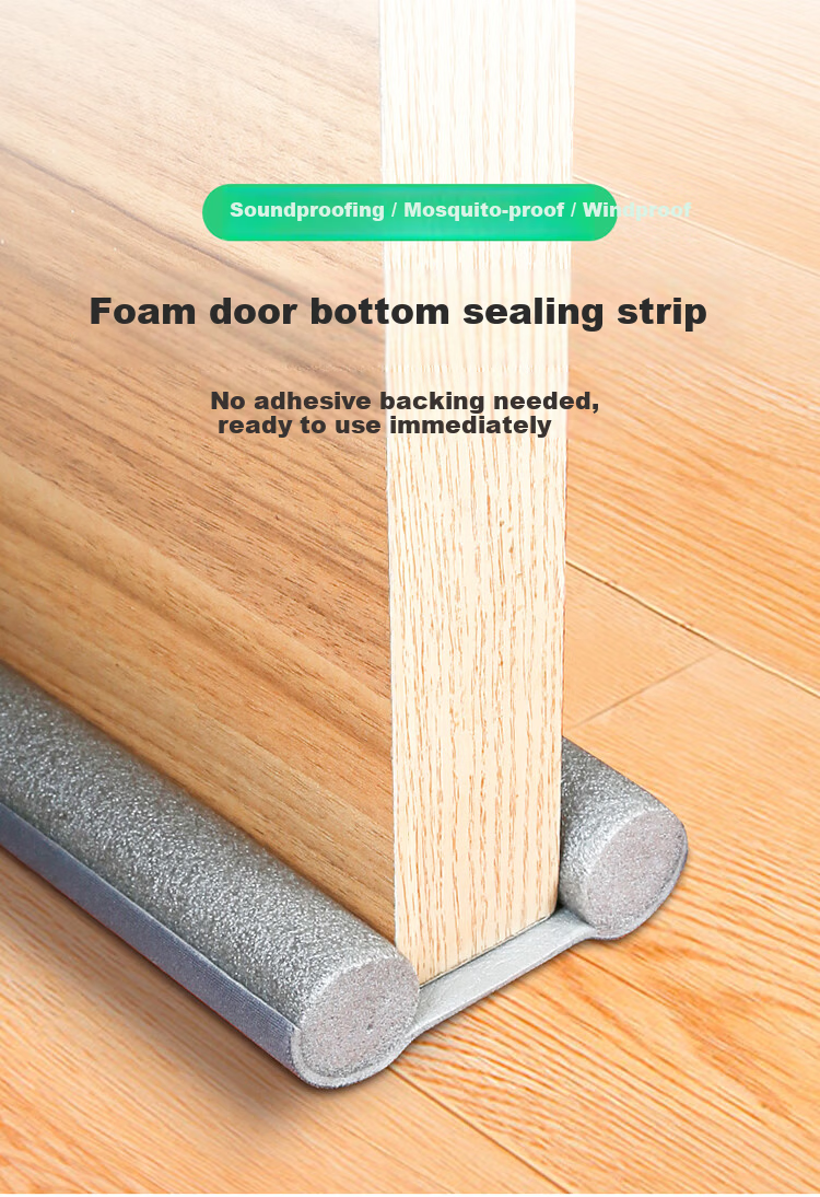 Jinlongxing Door Gap Seal Strip Door Bottom Weatherproofing Soundproofing Anti-Insect Windproof Rubber Strip 2-Pack 1