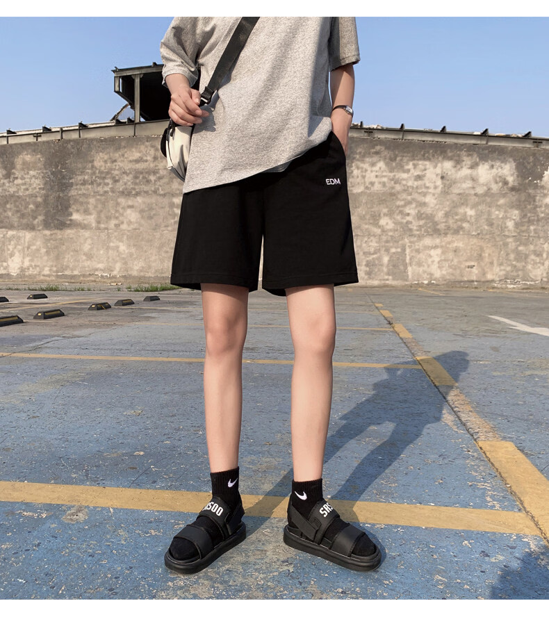 Langsha Women's Sports Shorts Pure Cotton Summer Thin Loose 2026 New Casual Five-Point Pants Trendy Ins Hong Kong Style Retro Mid-Length Shorts 14