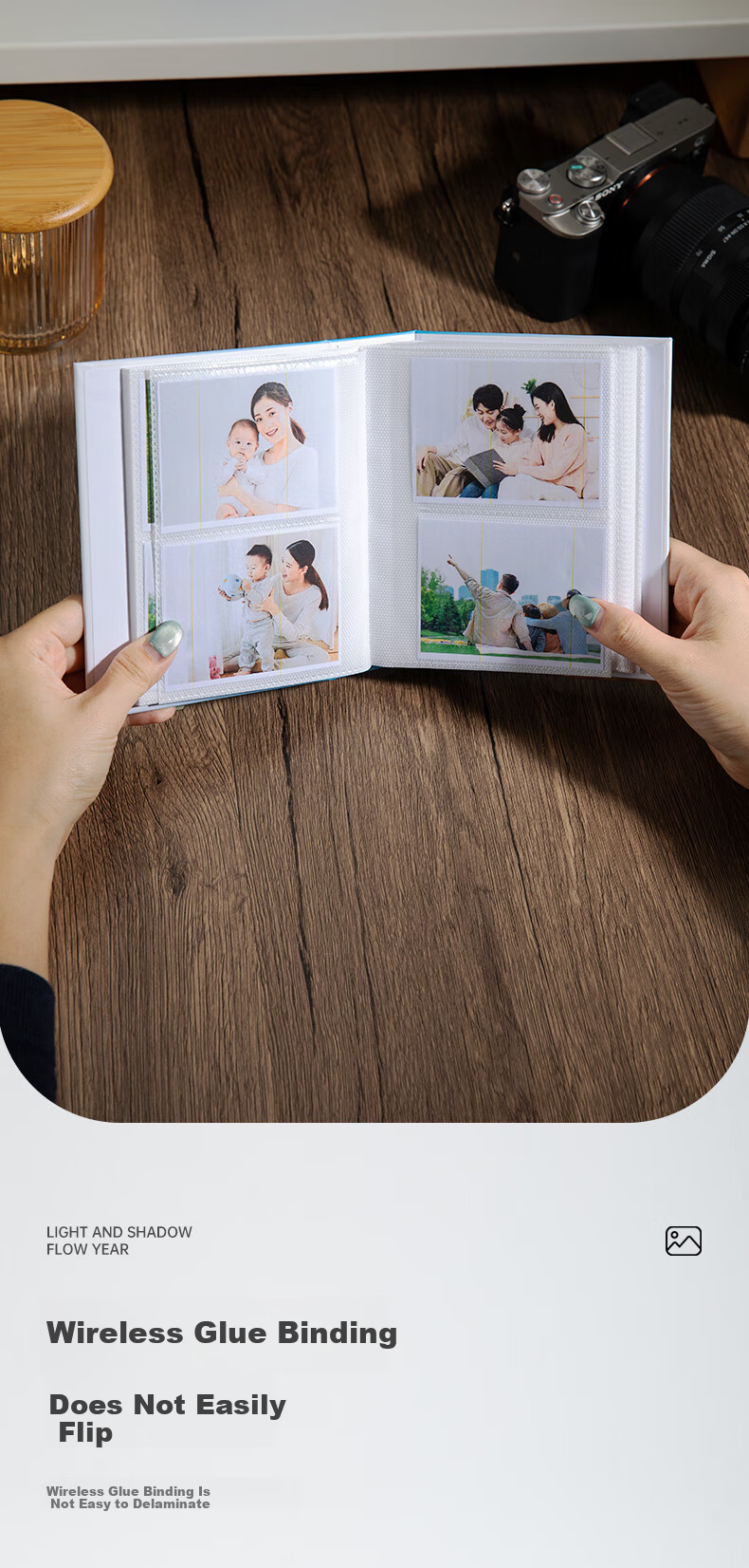 Comix DS-630 6-Inch Photo Album Large Capacity Family Laminated Insert Style Children's Growth Baby DIY Couple Travel Record 200 Photos 5
