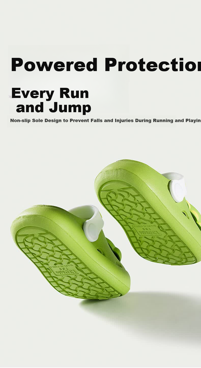 OUYUN Kids Slippers Clogs Baby Summer Non-Slip Indoor Bath Shoes Rhine Dinosaur Size 18 11