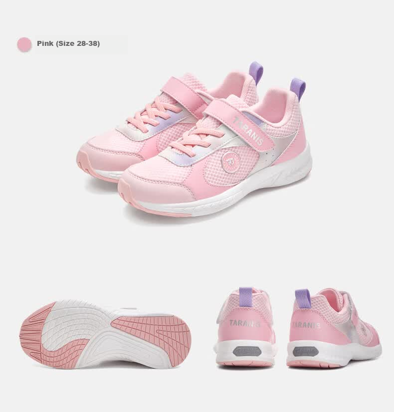 TARANIS Spring Summer Kids Sports Shoes Boys Girls School Training Breathable Lightweight Cushioning Running White Sneakers Size 36 15