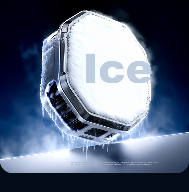 Zhiguozhe 38W Dual Airflow Magnetic Cooling Phone Cooler Ice-Making Semiconductor Cooling Clip for Gaming Live Streaming Compatible with Apple 16