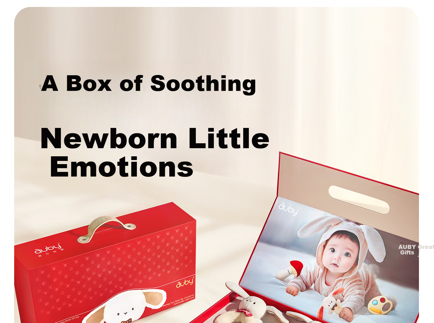 Auby Baby Toy Pony Soothing Doll Newborn Gift Box 0-6 Months Premium Crib Hanging Rattle Teether 4