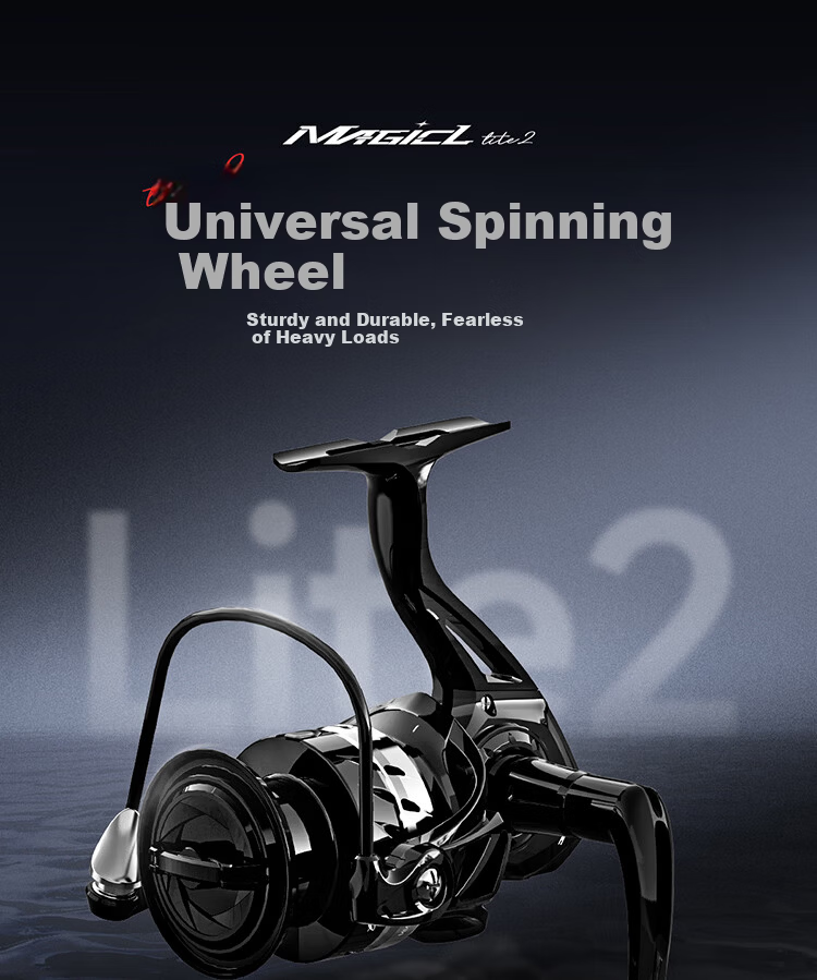 Handing Fishing Reel Spinning Reel Metal Long Cast Sea Rod Lure Rock Fishing Micro Fishing Reel 2nd Generation (Black) Model 6000 1