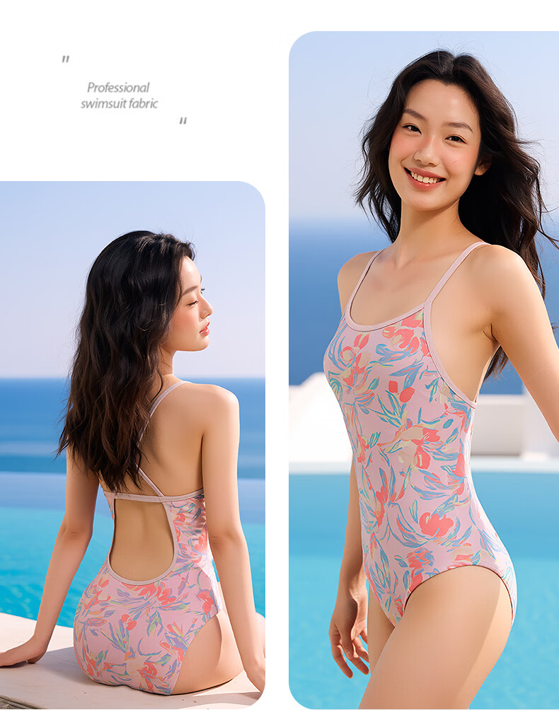 ANTA Tang Qianting Edition Women's One-Piece Racing Triangle Reversible Swimsuit Purple XL 12