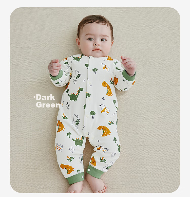 Labi Baby Unisex Baby Cotton Newborn Tie Romper Beige 52 15