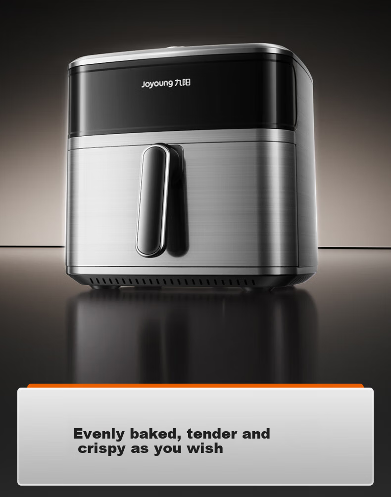 Joyoung Dual Heat Source Air Fryer 7.8L Large Capacity Visible Window Stainless Steel Steam Oven KL80-V587Y 6