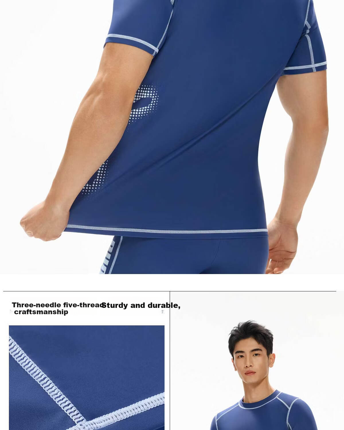 PUMA Men's Short Sleeve Swimwear UV Protection High Elastic Breathable Professional Training Slim Fit Cooling Short Sleeve Swimsuit 15
