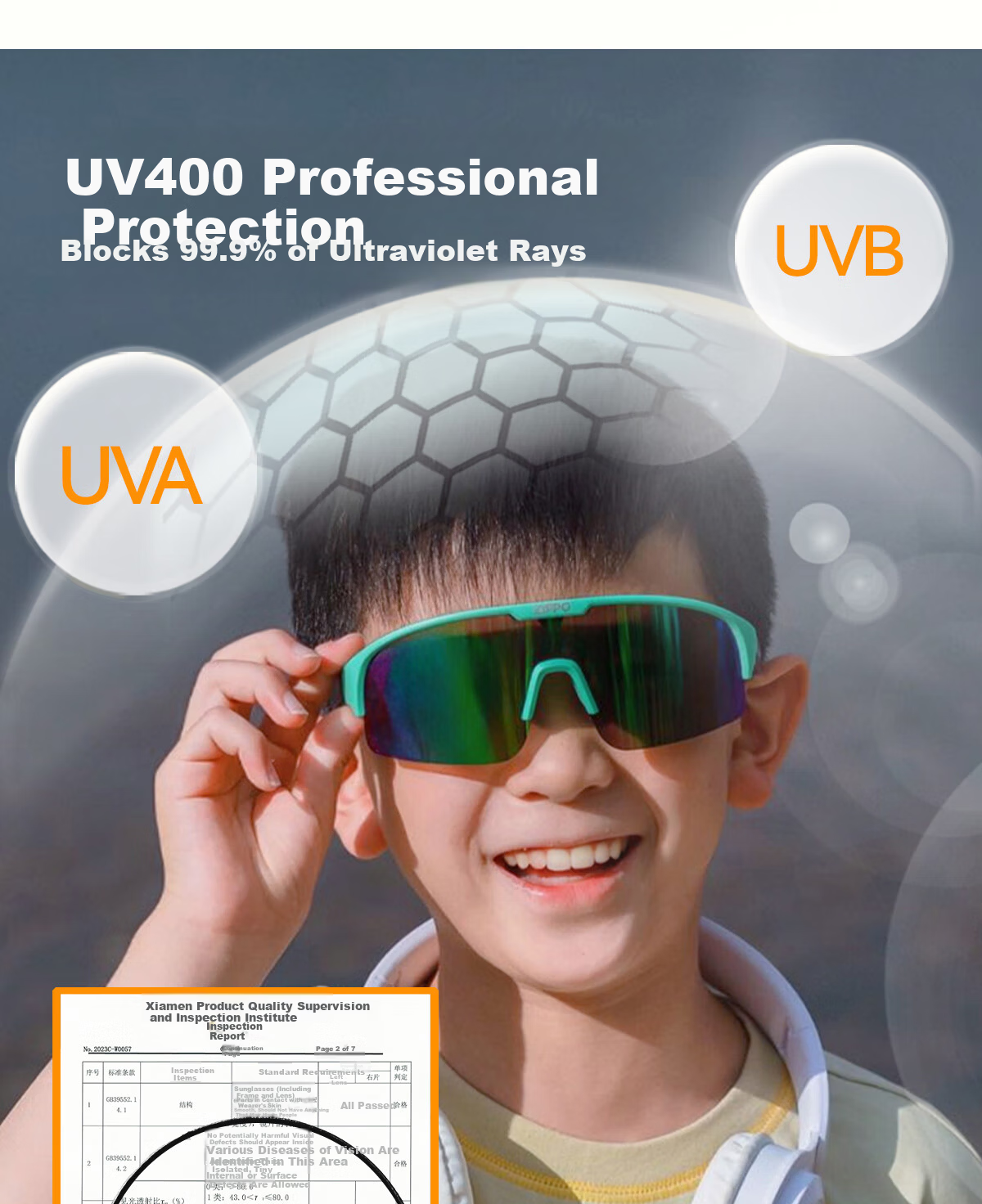 ZIPPO Kids Outdoor Sports Sunglasses UV Protection Unisex Running Cycling 52875C02-11 7