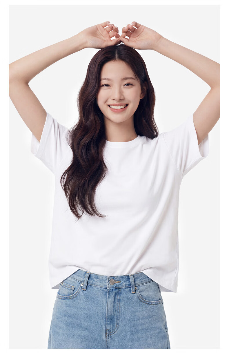 Handu Yishe Women's Short Sleeve T-Shirt 2026 Summer Fashion Loose Cloud-Feel Pure Cotton Breathable Textured Base Shirt Black M 25