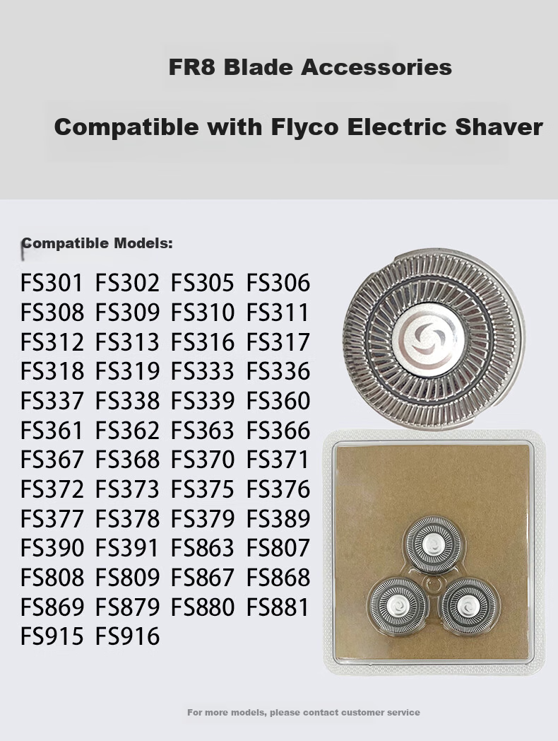 Donailun Replacement Shaver Heads for Flyco Electric Shaver FR12 Compatible with FS901/905/907/891/968/926/927/928/929 - 3 Blades + 3 Foils 1