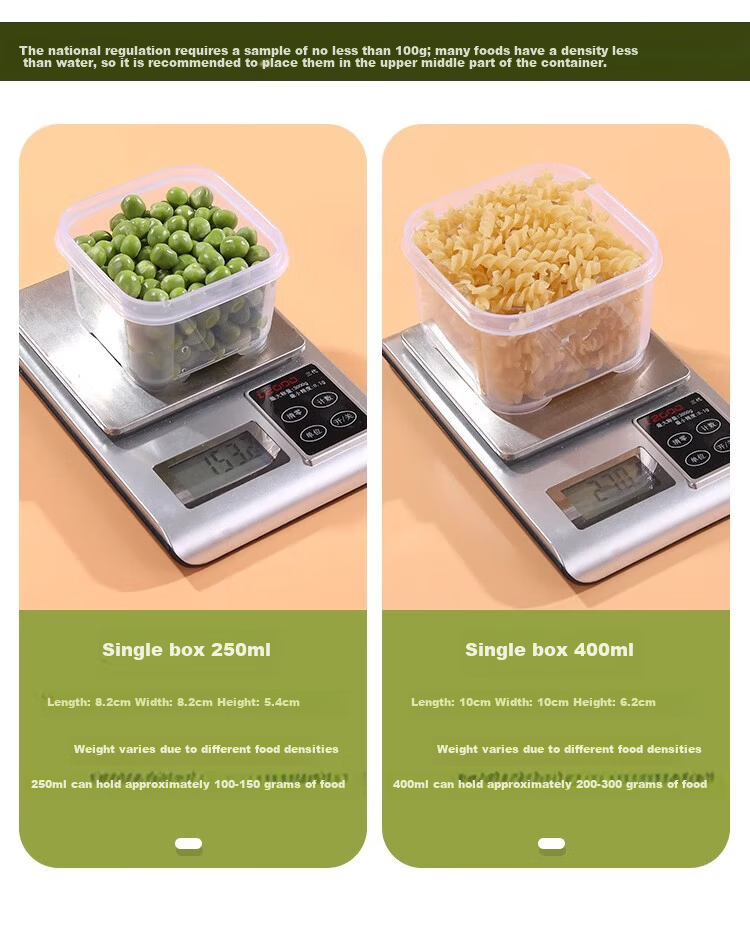 Danshi Zhiyuan Food Sampling Boxes Canteen Sample Containers Dish Sampling Fresh-Keeping Boxes 300ML 10 Pieces (Beijing Warehouse) 6