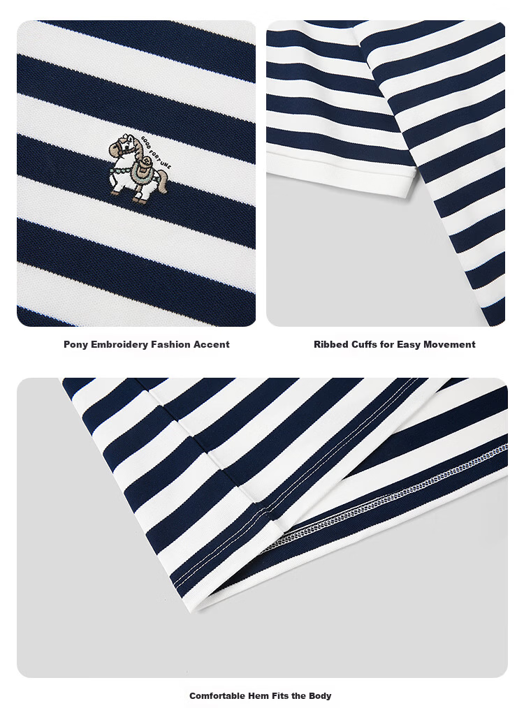 HLA Hailan Home Men's Short Sleeve Polo Shirt 26 Year of the Horse Series Wealth Horse Summer Short Sleeve Men 7